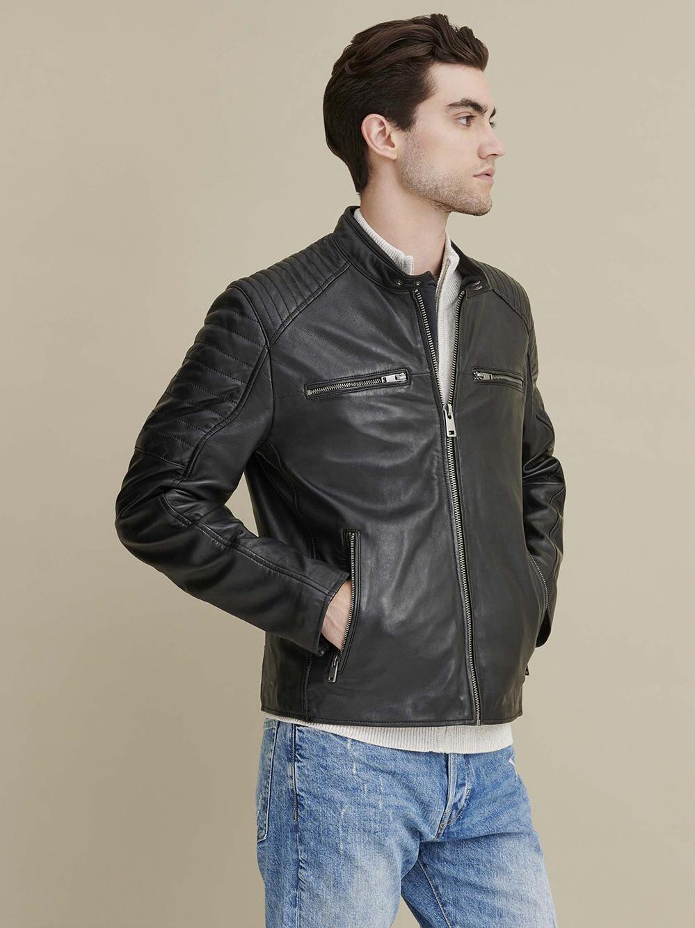 Charmshilp:- Biker Style Moto Leather Jacket - Image 2