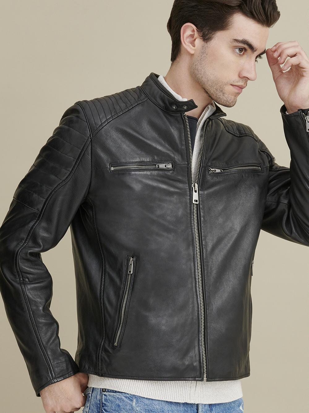 Charmshilp:- Biker Style Moto Leather Jacket - Image 4