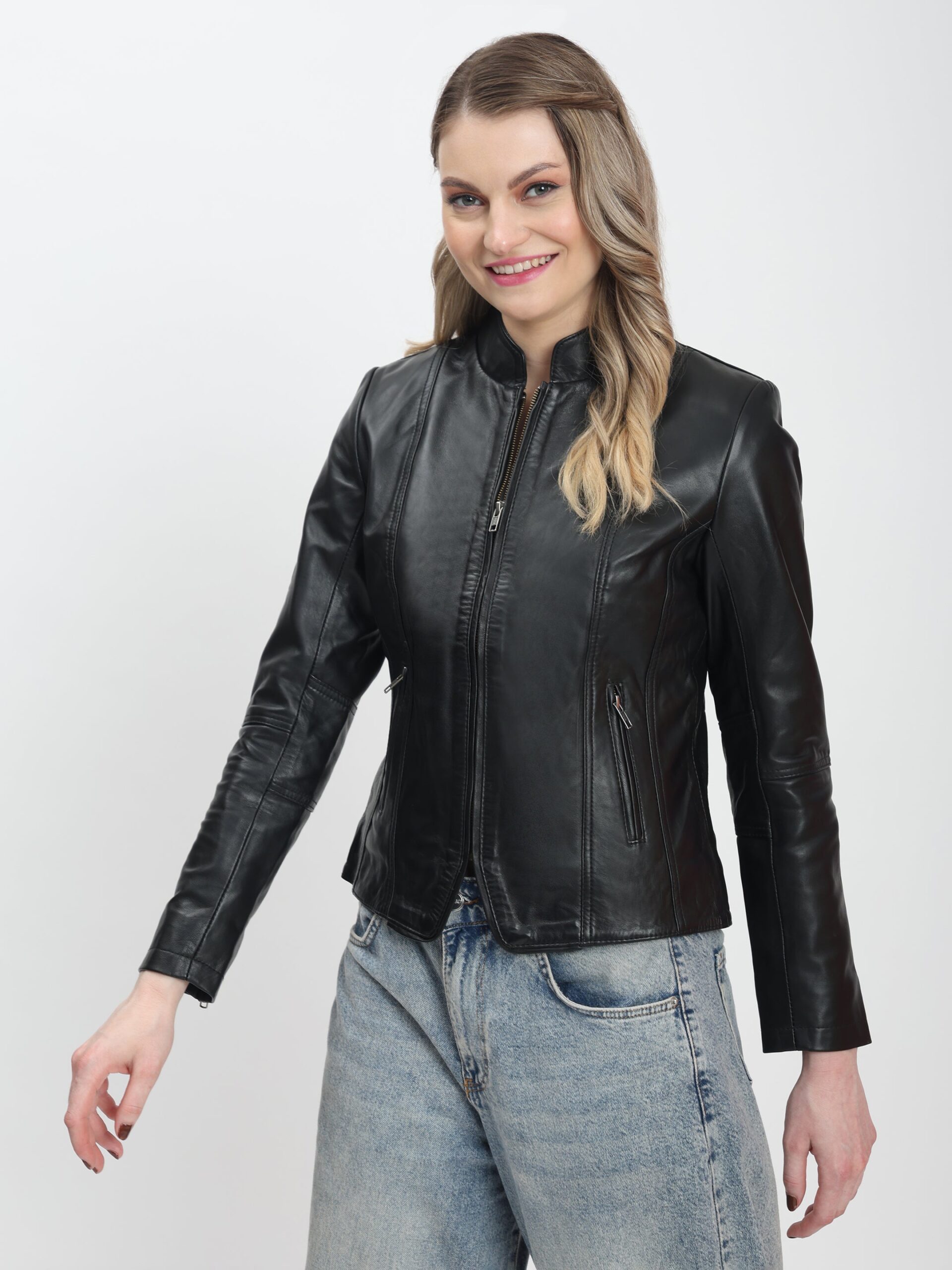 Elysian Black Leather Jacket - Image 2