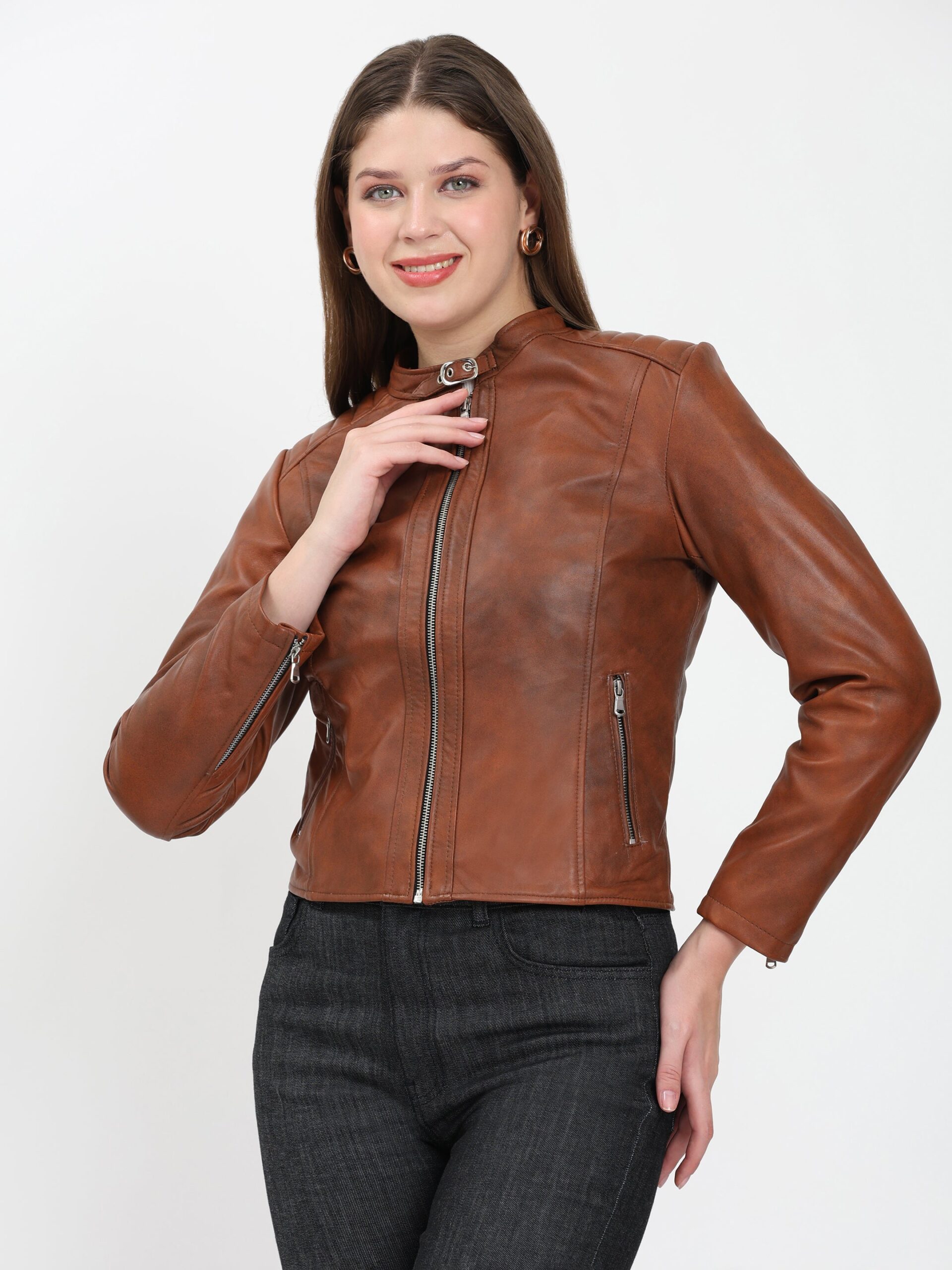 Élan Noir Classic Jacket – Antique Brown - Image 5
