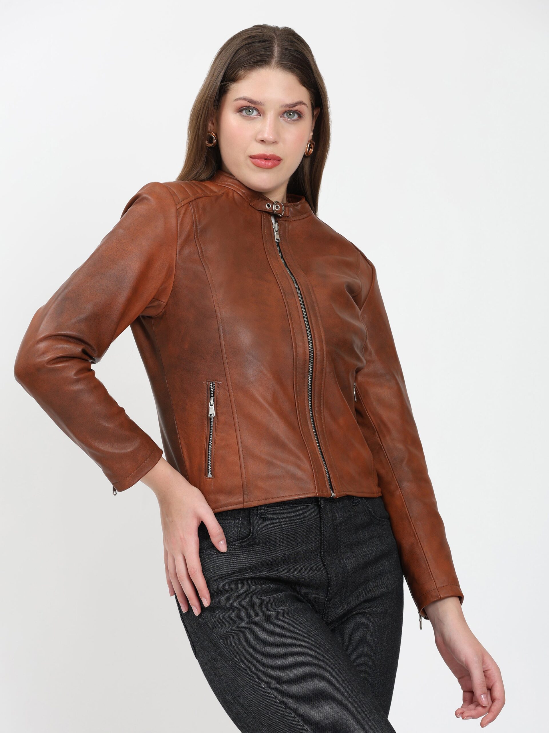 Élan Noir Classic Jacket – Antique Brown - Image 4
