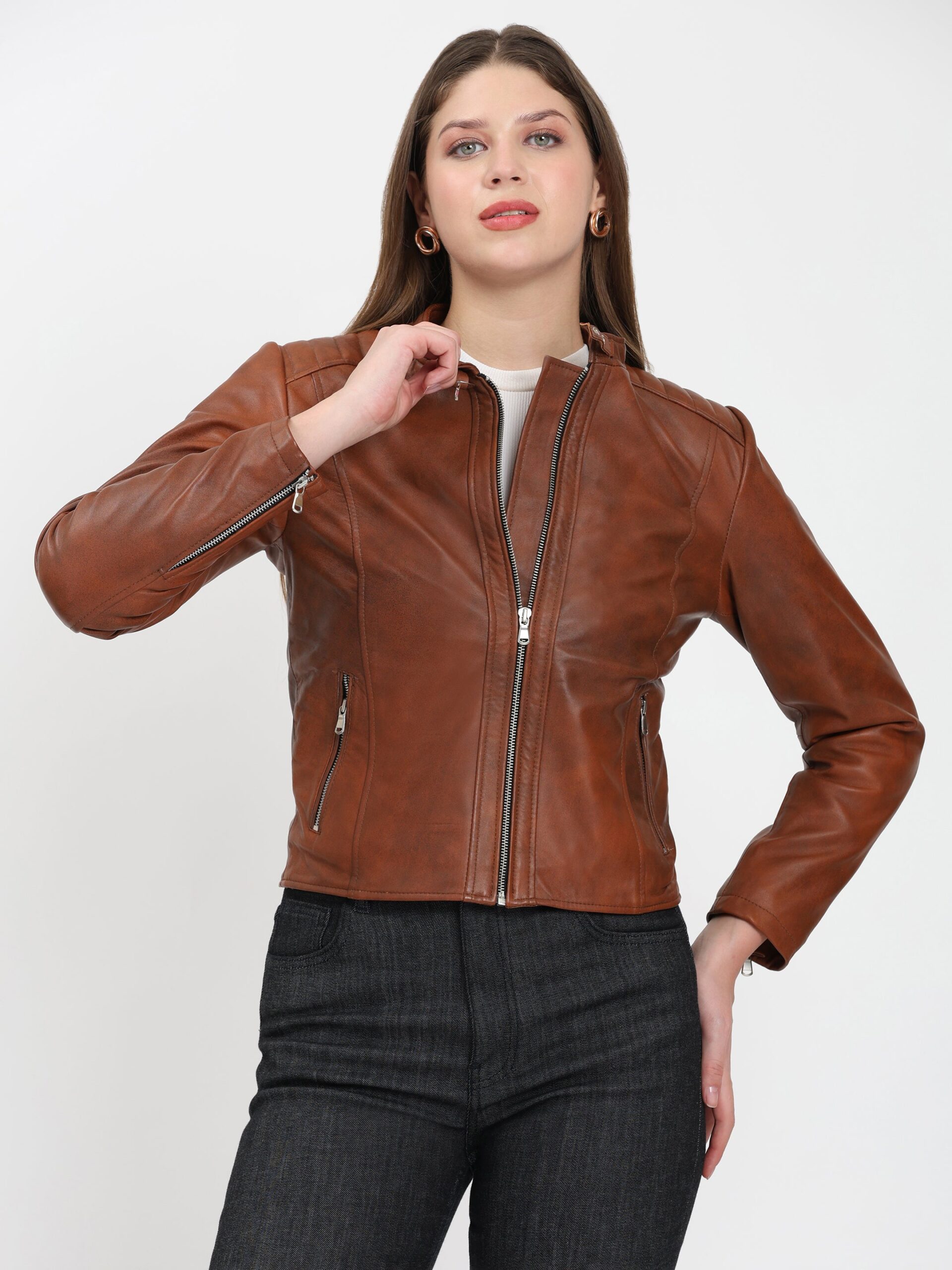 Élan Noir Classic Jacket – Antique Brown - Image 2