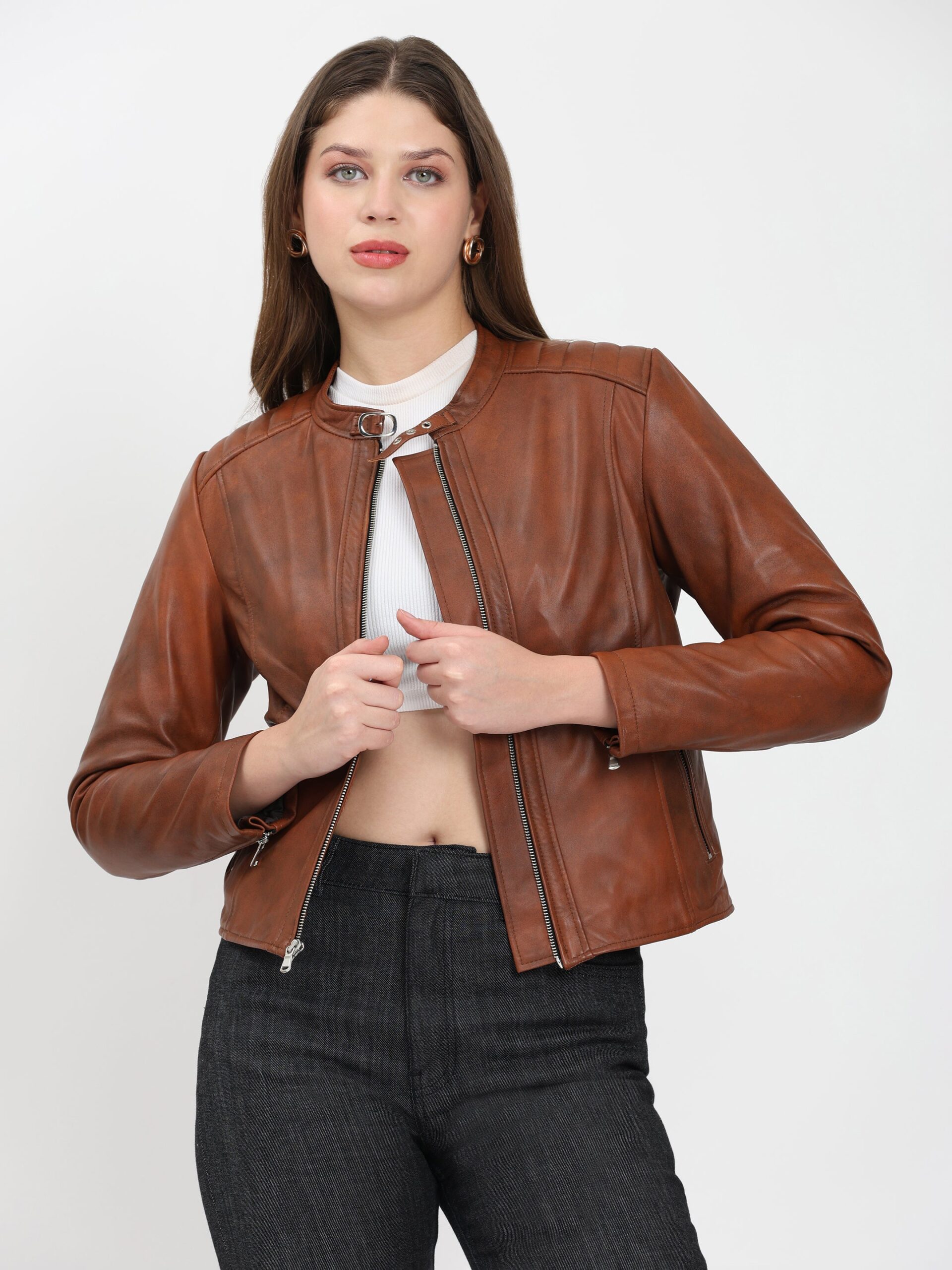 Élan Noir Classic Jacket – Antique Brown - Image 9