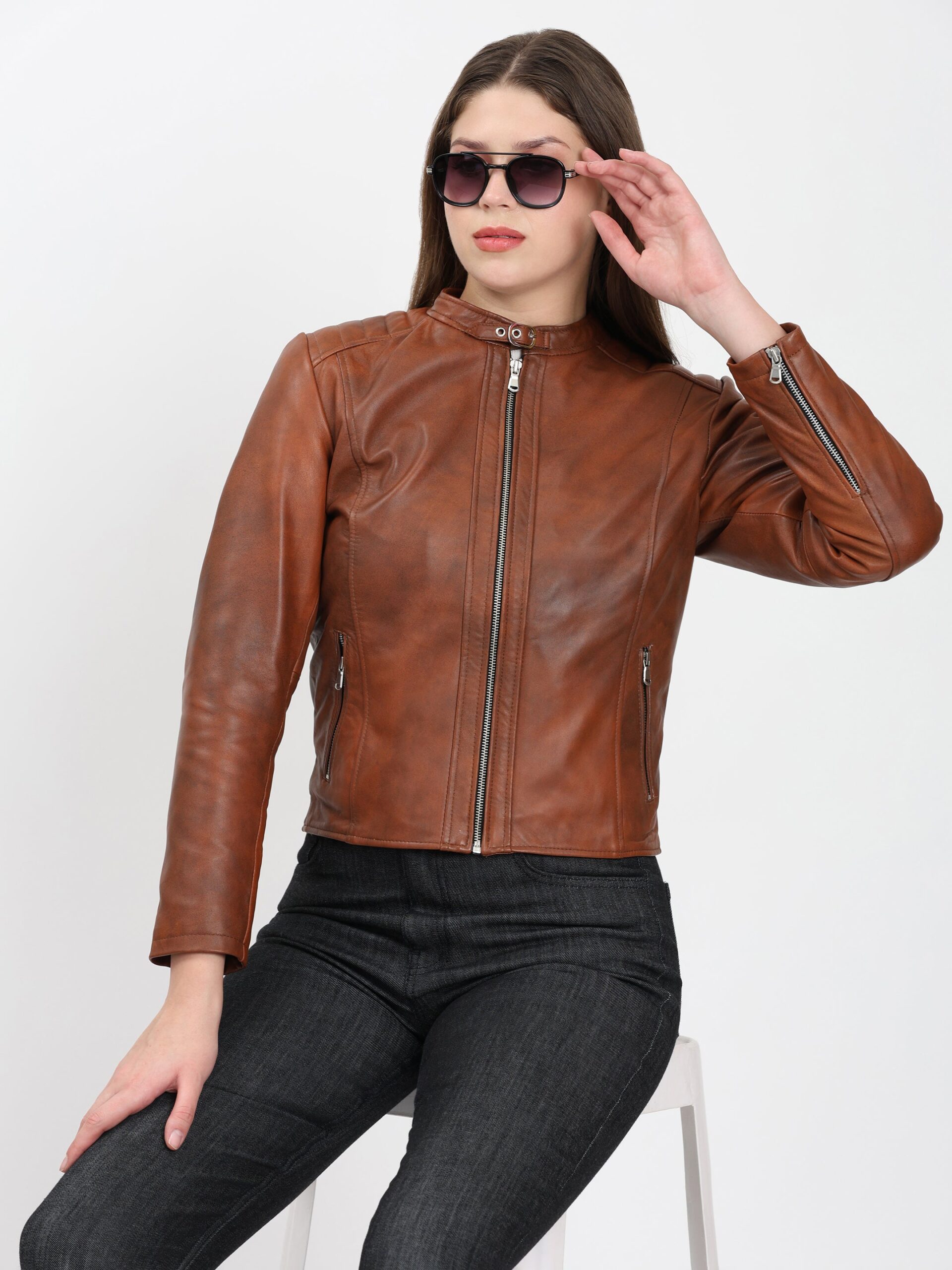 Élan Noir Classic Jacket – Antique Brown - Image 7