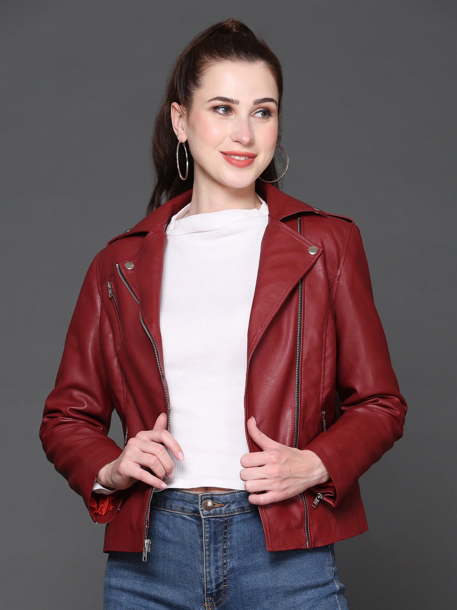 Jessica Leather Moto Jacket (Copy) - Image 3