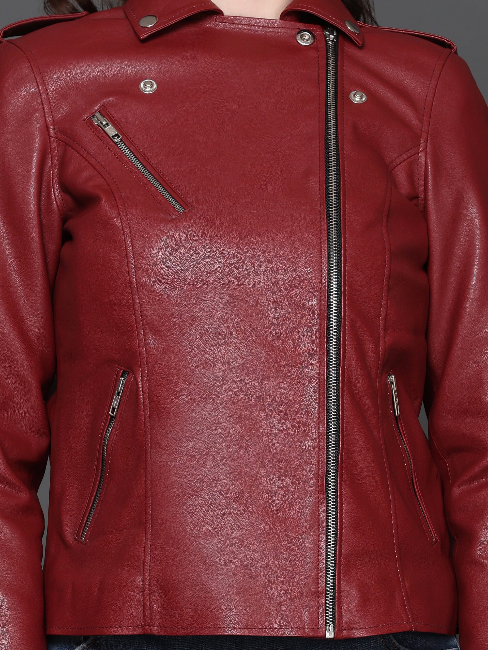 Jessica Leather Moto Jacket (Copy) - Image 9