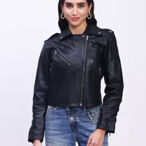 The Midnight Genuine Leather Ensemble of Modern Elegance - Black