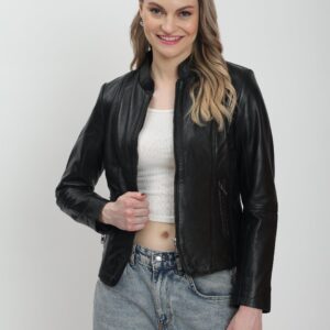 Veloura Women’s Classic Sheepskin Leather Jacket