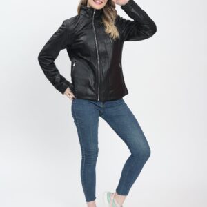 Valkyrie  Genuine Leather Jacket - Black