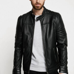 Devis Elbow Padded Leather Jacket