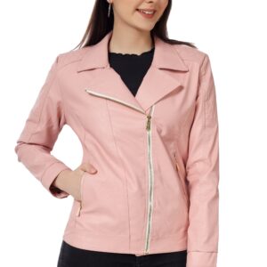 Moto Jacket of Women In Vegan Leather :- Charmshilp