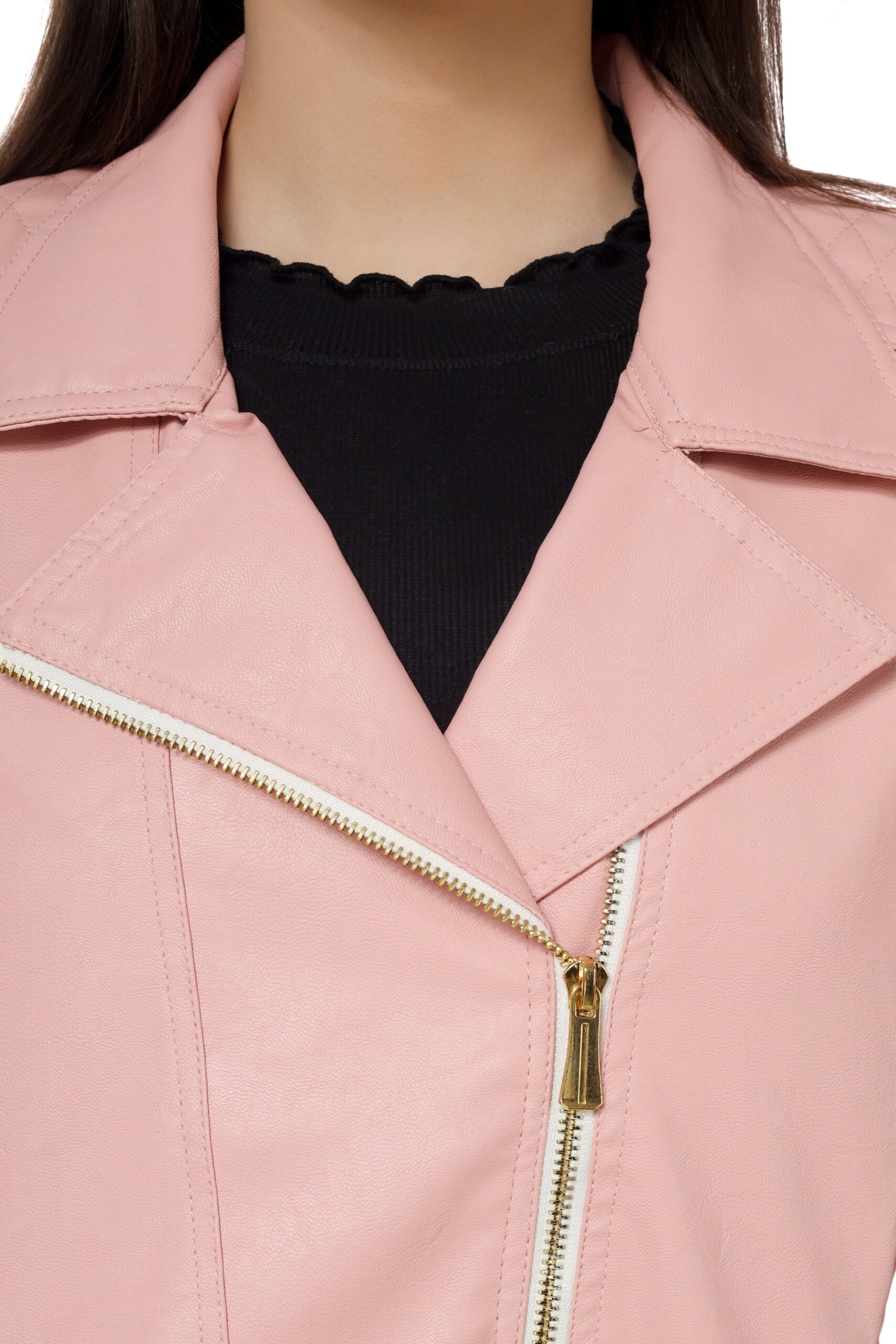 Moto Jacket of Women In Vegan Leather :- Charmshilp - Image 4