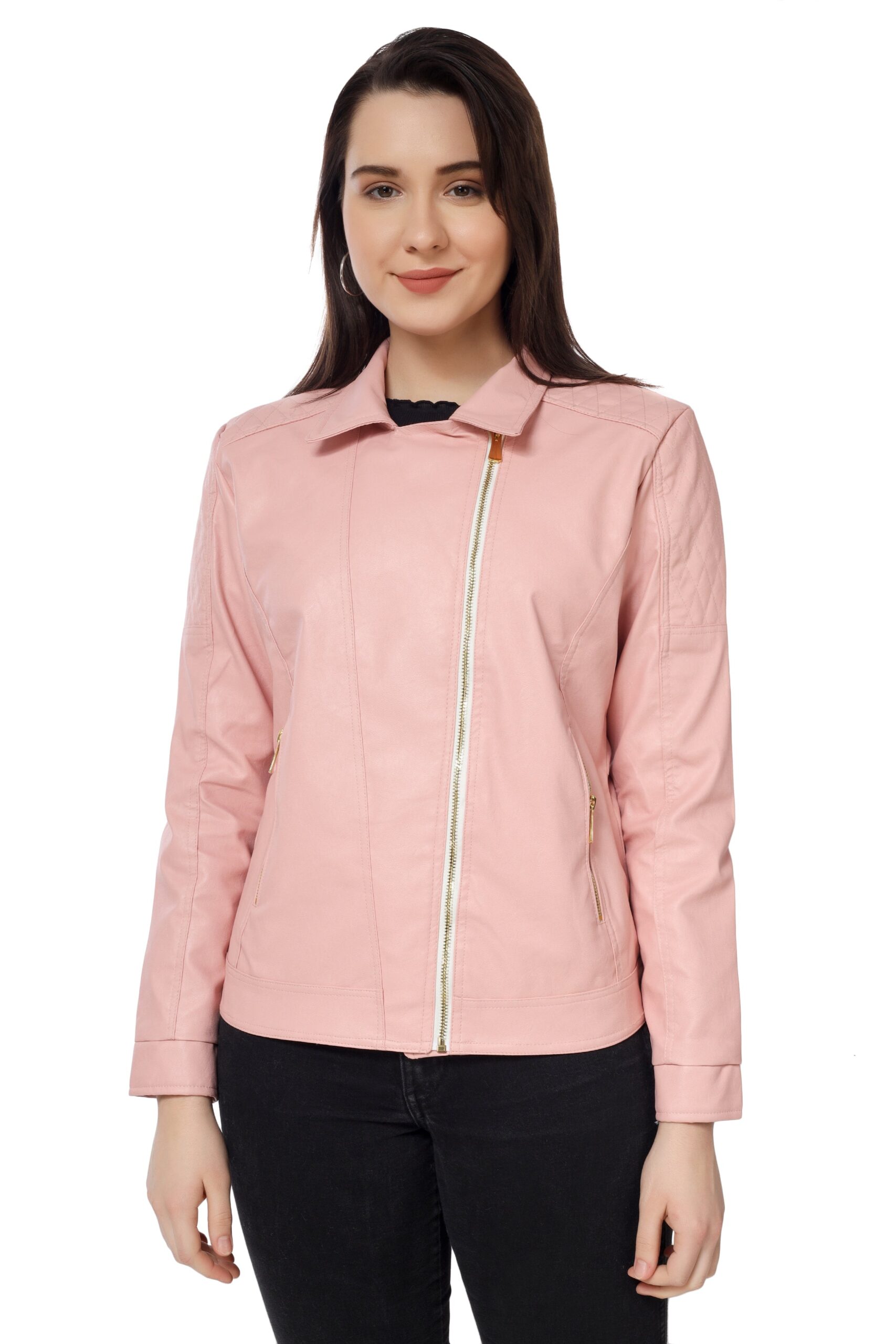 Moto Jacket of Women In Vegan Leather :- Charmshilp - Image 7