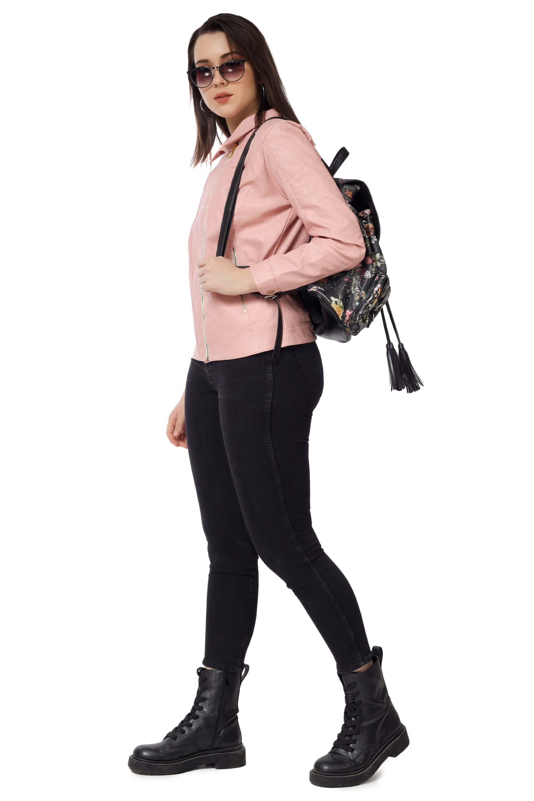 Moto Jacket of Women In Vegan Leather :- Charmshilp - Image 8