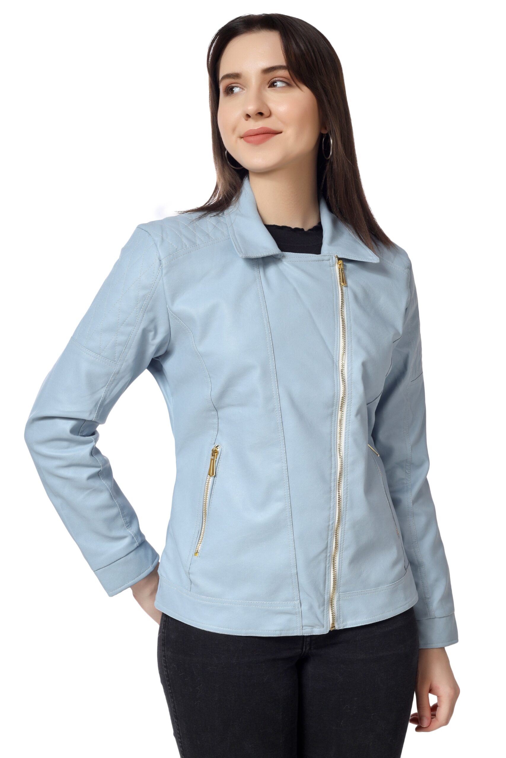 Moto Jacket of Women In Vegan Leather :- Charmshilp - Image 5