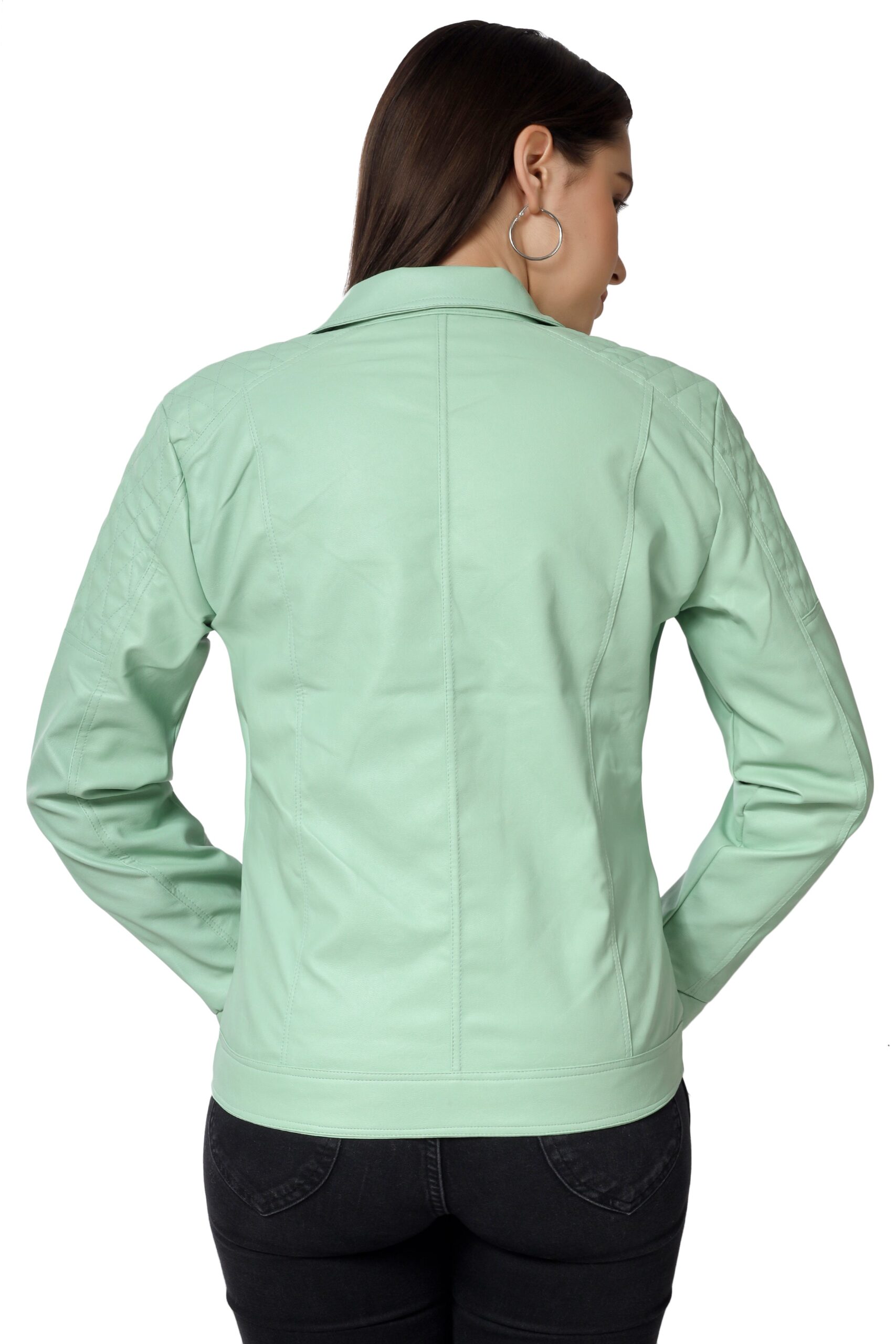 Women's Biker Jacket In Genuine Faux Leather :- Charmshilp - Image 2