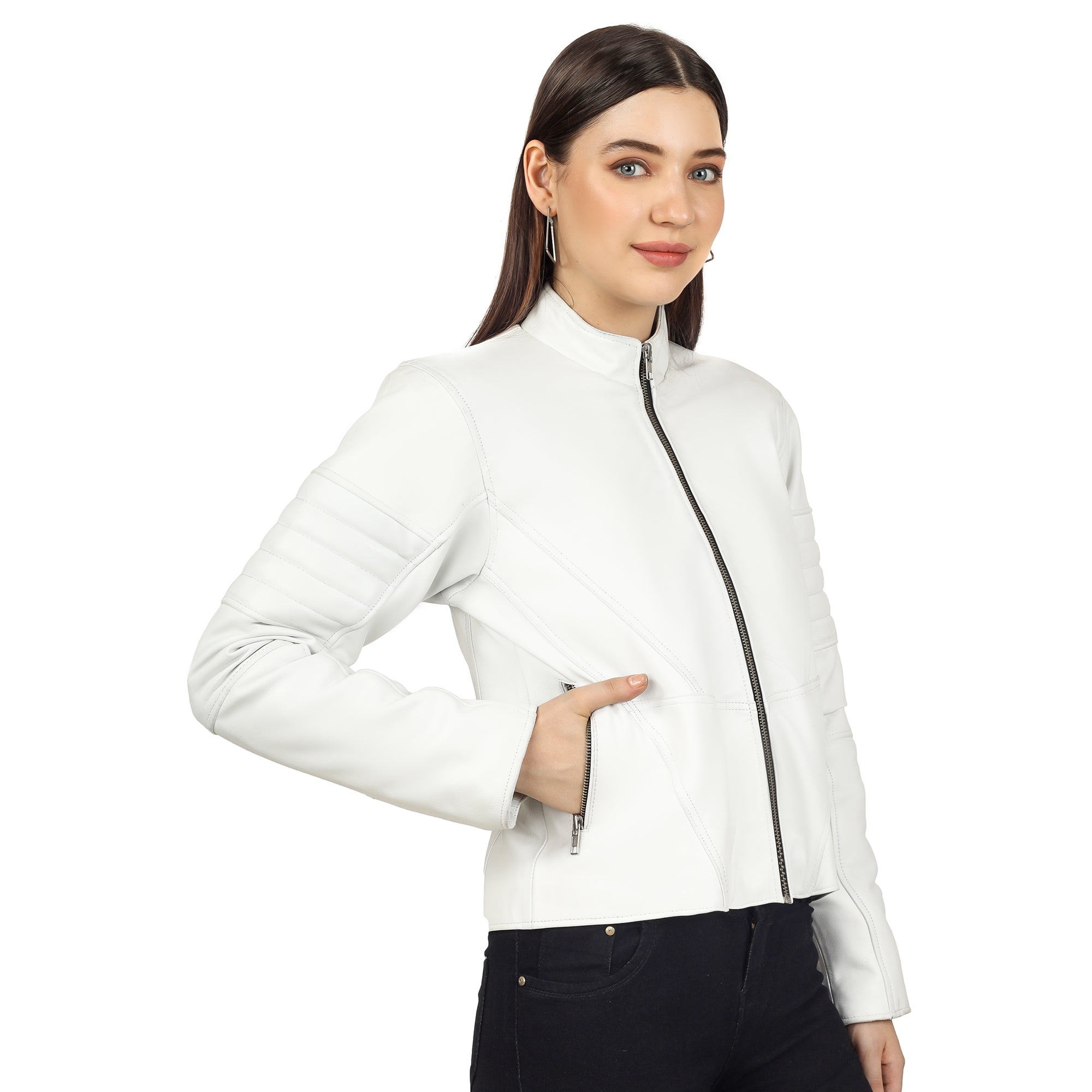 Teresa Lambskin Genuine Leather Jacket - Image 3