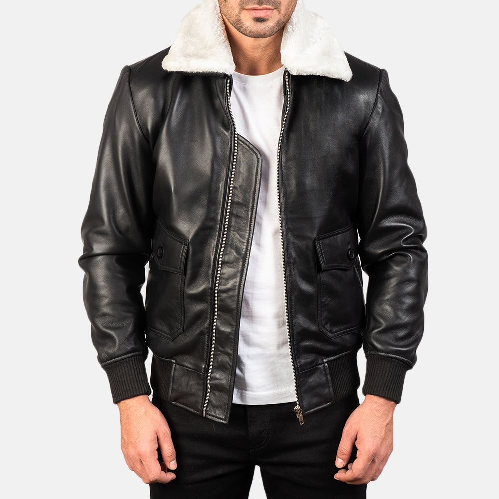 The Conqueror Bomber Leather Jacket - Image 3