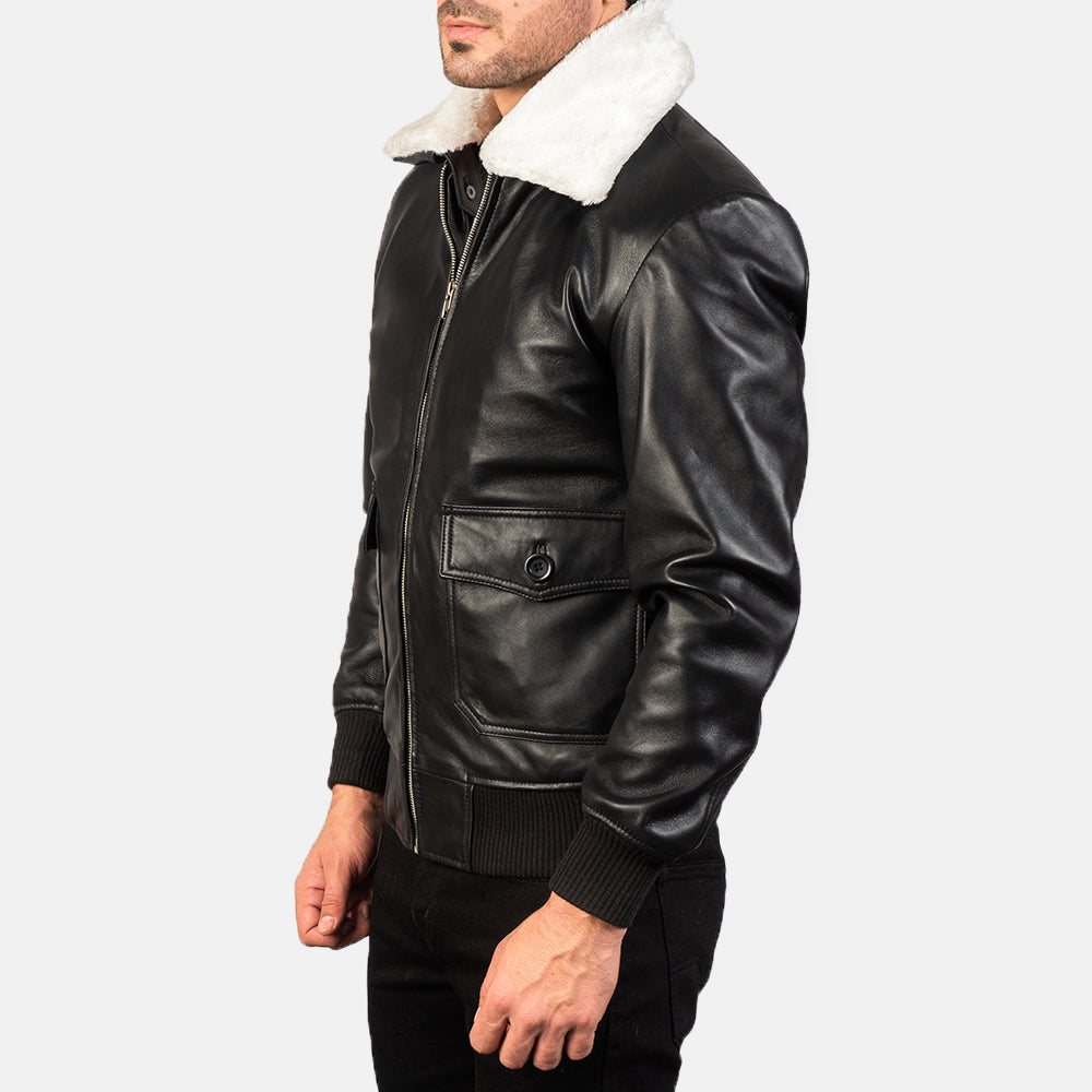 The Conqueror Bomber Leather Jacket - Image 4