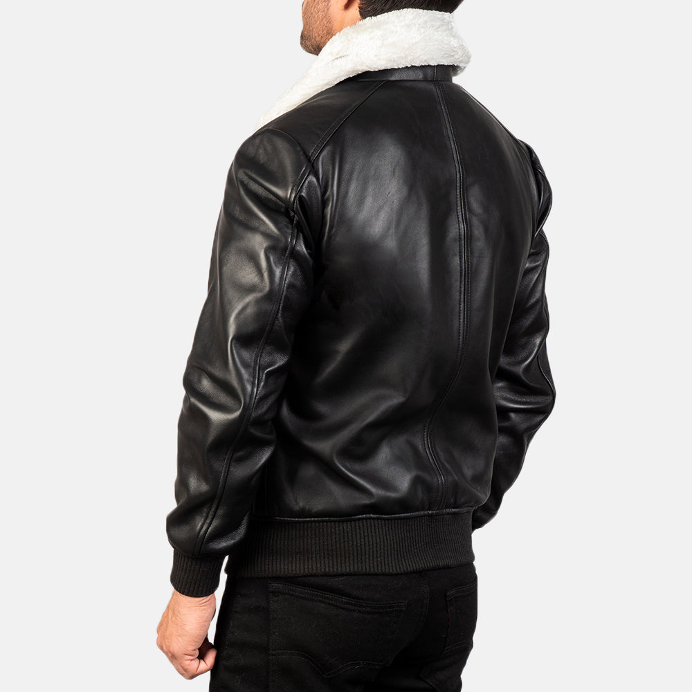The Conqueror Bomber Leather Jacket - Image 2