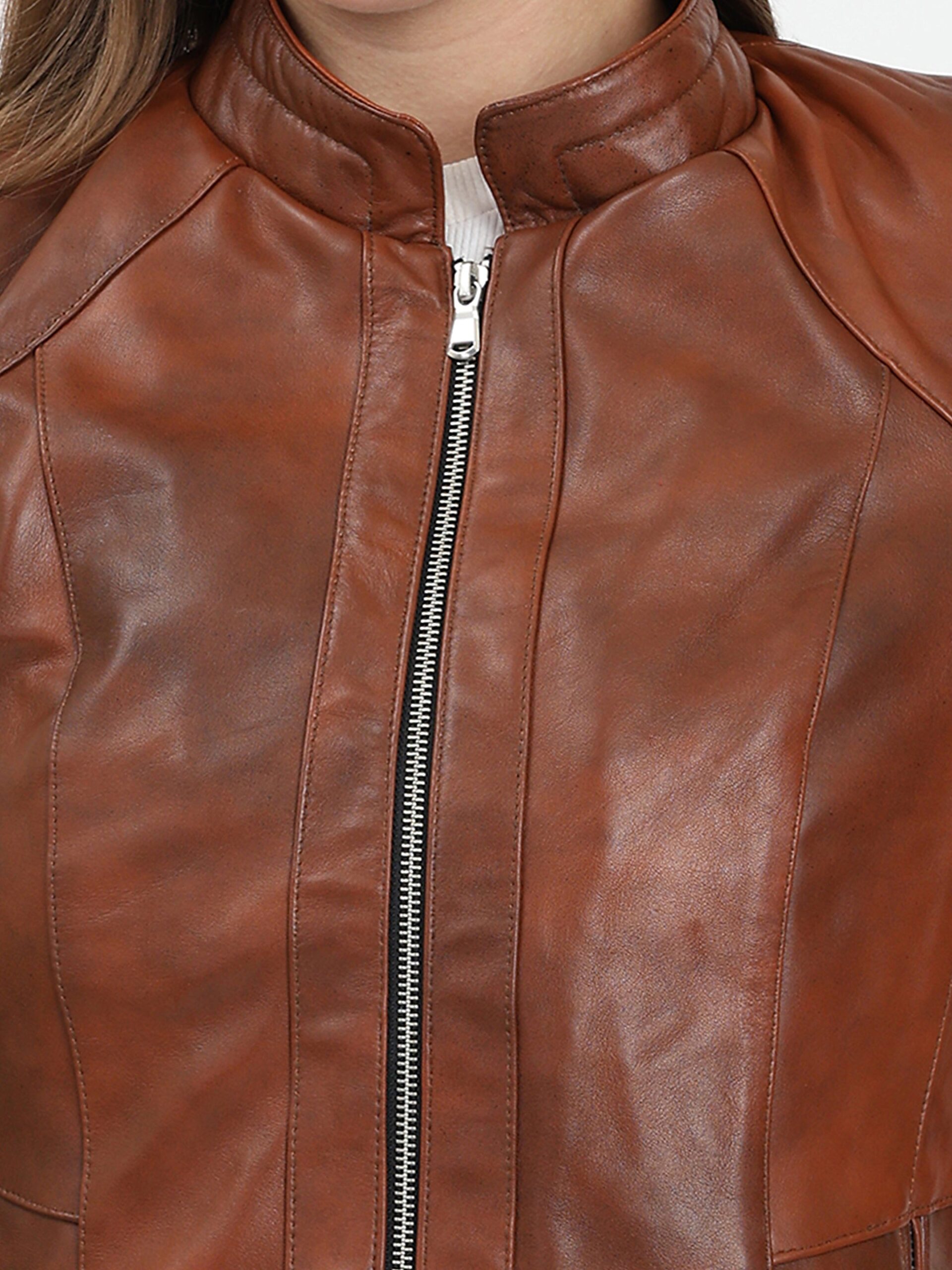 Cleopatra Classic Leather Jacket - Image 4